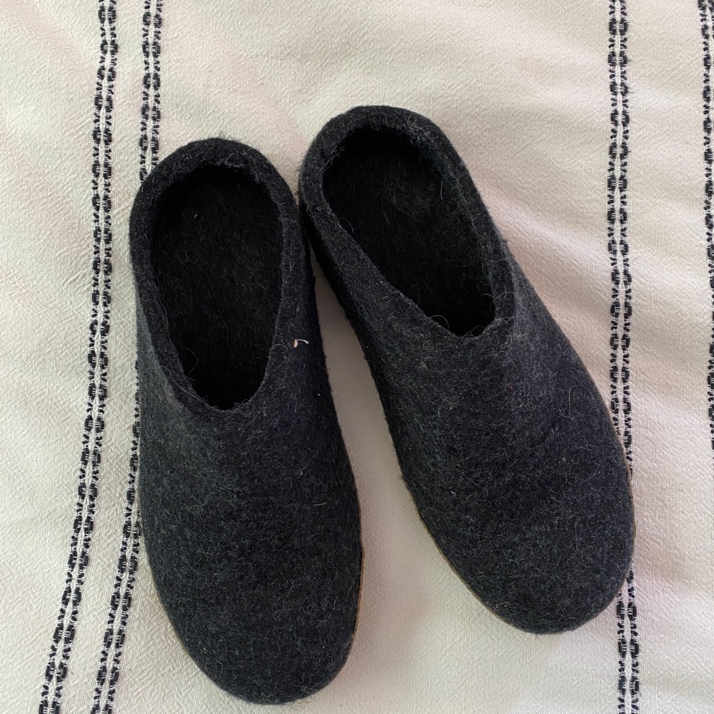 Glerups slip on leather sole slipper
